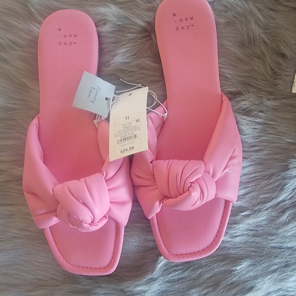 The A New Day Women's Ruth Slide Sandal in Pink, Size 11 - Picture 7 of 10